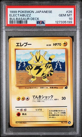 PSA 10 - Japanese Bulbasaur Deck  - Electabuzz #26