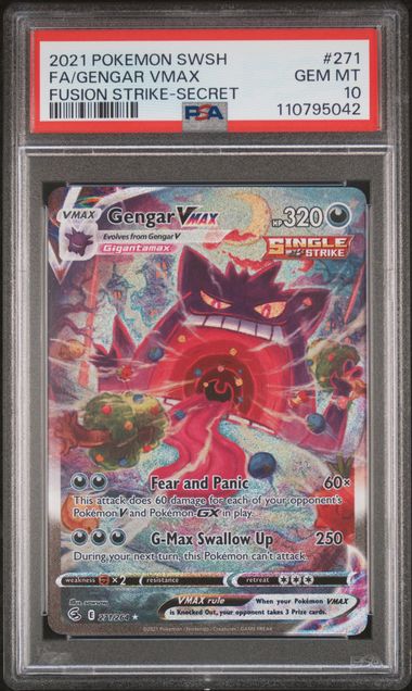 PSA 10 - Fusion Strike  - Gengar VMAX