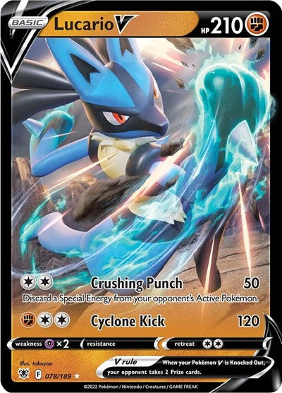 Lucario V - (078/189) - SWSH10: Astral Radiance - (Ultra Rare)