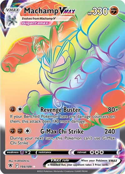 Machamp VMAX (Secret) - (194/189) - SWSH10: Astral Radiance - (Secret Rare)