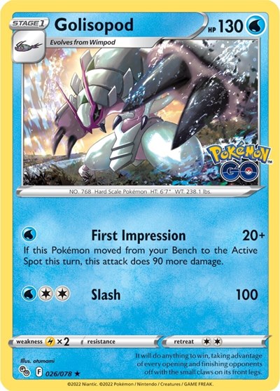 Golisopod - (026/078) - Pokemon GO - (Holo Rare)