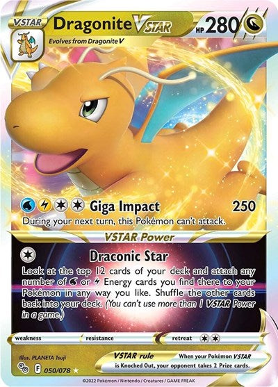 Dragonite VSTAR - (050/078) - Pokemon GO - (Ultra Rare)