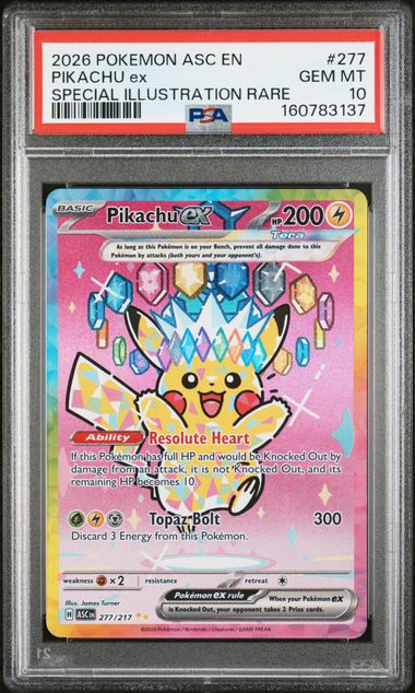PSA 10 - Ascended Heroes - Pikachu EX