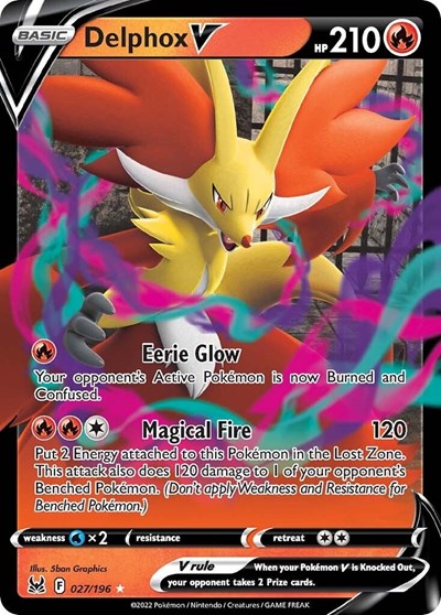 Delphox V - (027/196) - SWSH11: Lost Origin - (Ultra Rare)