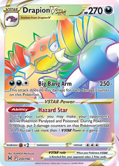 Drapion VSTAR (Secret) - (200/196) - SWSH11: Lost Origin - (Secret Rare)