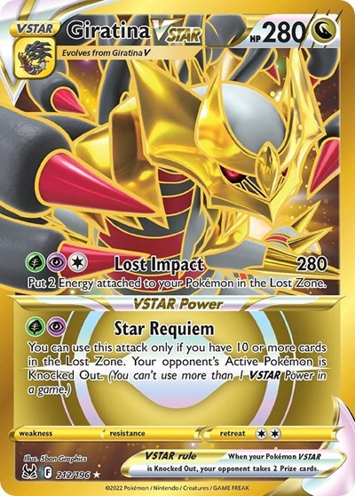 Giratina VSTAR (212) (Secret) - (212/196) - SWSH11: Lost Origin - (Secret Rare)