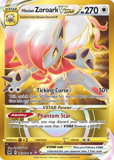 Hisuian Zoroark VSTAR (213) (Secret) - (213/196) - SWSH11: Lost Origin - (Secret Rare)