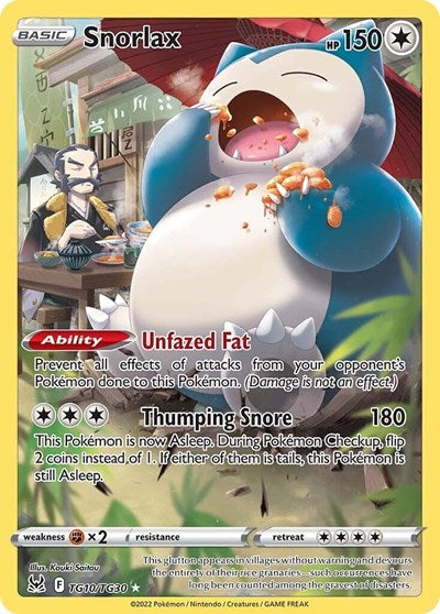 Snorlax - (TG10/TG30) - SWSH11: Lost Origin Trainer Gallery - (Ultra Rare)