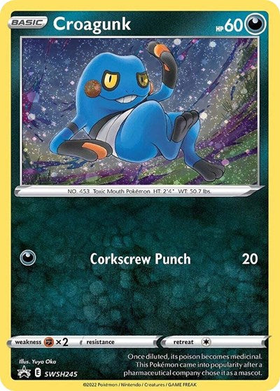 Croagunk (Cosmos Holo) - (SWSH245) - SWSH: Sword & Shield Promo Cards - (Promo)