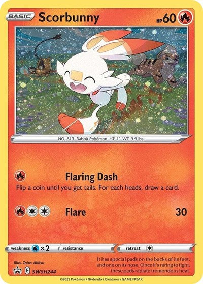 Scorbunny (Cosmos Holo) - (SWSH244) - SWSH: Sword & Shield Promo Cards - (Promo)