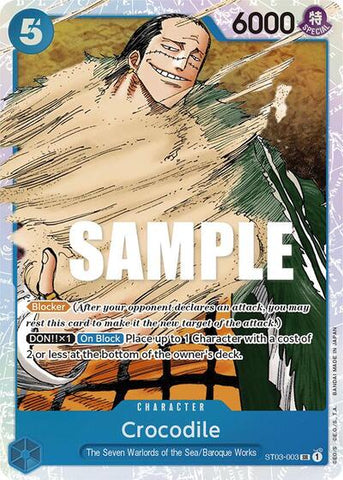 Crocodile - (ST03-003) - Starter Deck 3: The Seven Warlords of The Sea - (Super Rare)