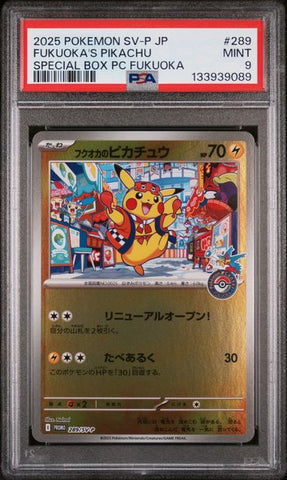 PSA 9 - SV-P JP Special Box Fukuoka - Fukuoka's Pikachu #289