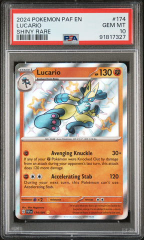 PSA 10 - Paldean Fates - Shiny Lucario #174