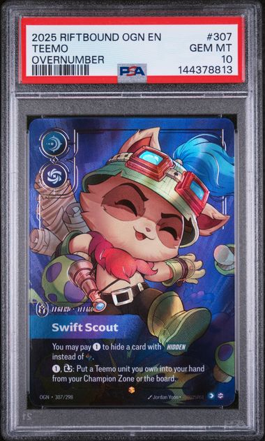 PSA 10 - Riftbound - Teemo Over numbered