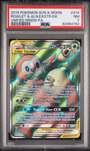 PSA 7 - Unified Minds - Rowlet & Alolan Exeggutor Gx