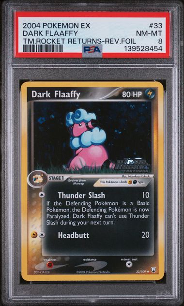 PSA 8 - Team Rocket Returns - Dark Flaaffy Reverse Holo