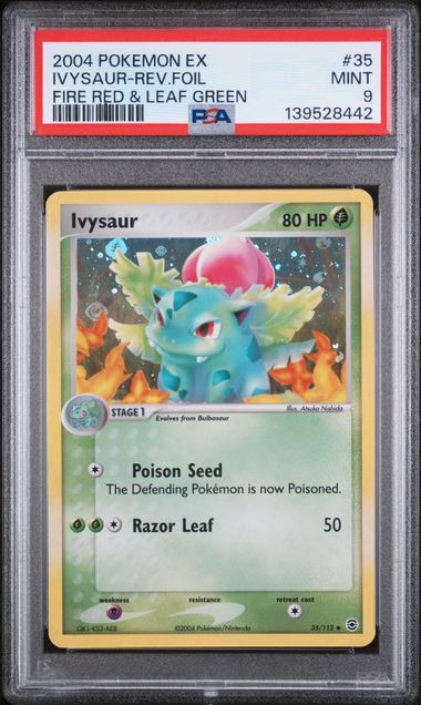 PSA 9 - Fire Red & Leaf Green - Ivysaur Reverse Holo