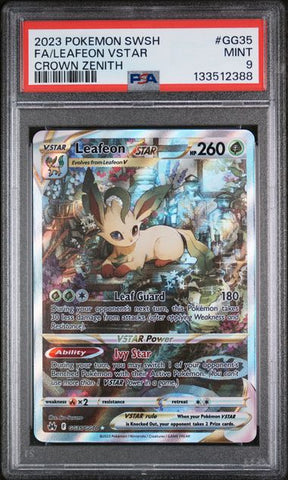 PSA 9 - Crown Zenith - Leafeon VSTAR #GG35
