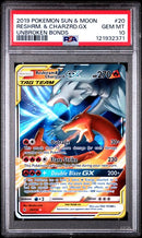 PSA 10 - Unbroken Bonds - Reshiram & Charizard GX
