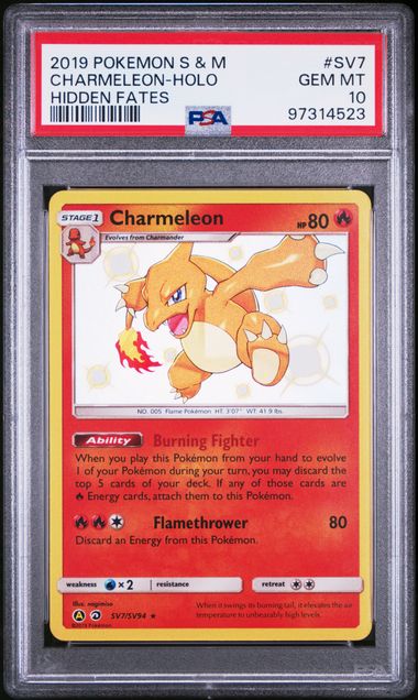 PSA 10 - Charmeleon SV7 - Hidden Fates
