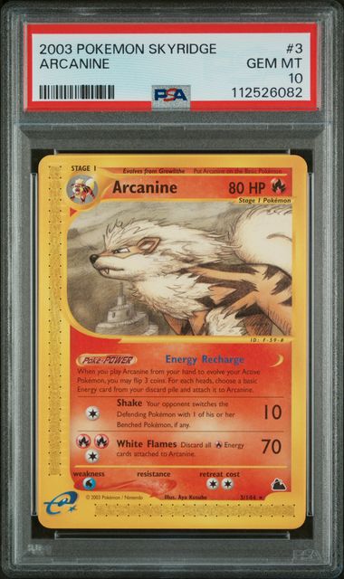 PSA 10 - 2003 Skyridge - Arcanine