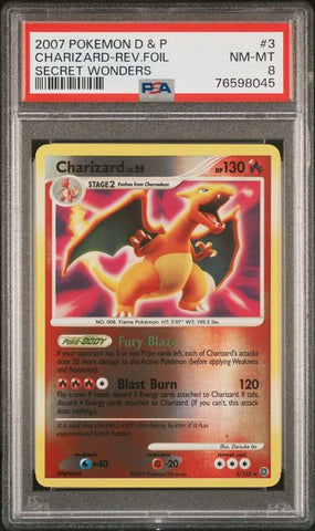 PSA 8 - Secret Wonders - Charizard Reverse Holo #3