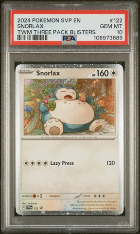 PSA 10 - SVP (Twilight Masquerade 3-Pack Blister) - Snorlax Cosmos Holo #122