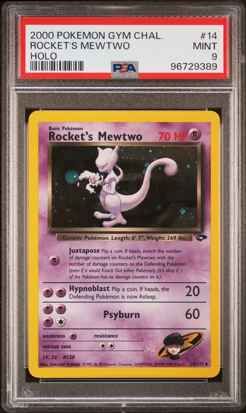 PSA 9 - Gym Challenge - Rocket's Mewtwo