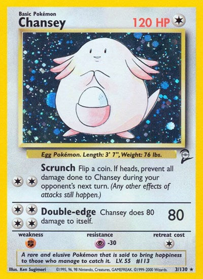 Chansey - (003/130) - Base Set 2 - (Holo Rare)