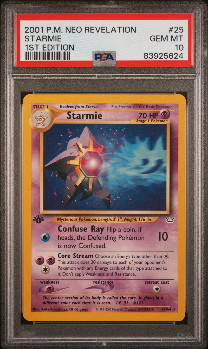 PSA 10 - Neo Revelation 1st Edition - Starmie