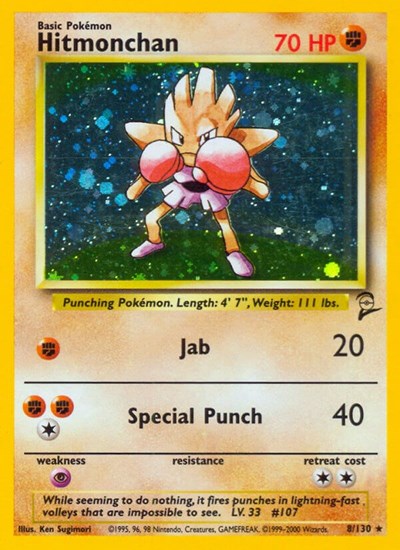 Hitmonchan - (008/130) - Base Set 2 - (Holo Rare)