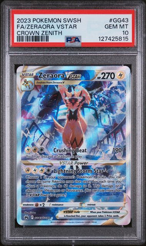PSA 10 - Crown Zenith - Zeraora VSTAR #GG43