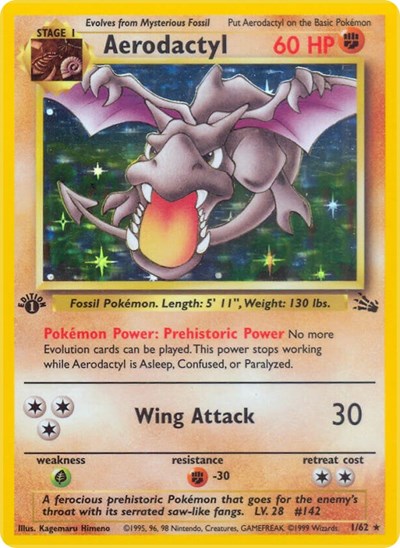 Aerodactyl (1) - (01/62) - Fossil - (Holo Rare)