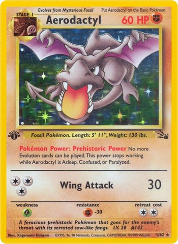 Aerodactyl (1) - (01/62) - Fossil - (Holo Rare)