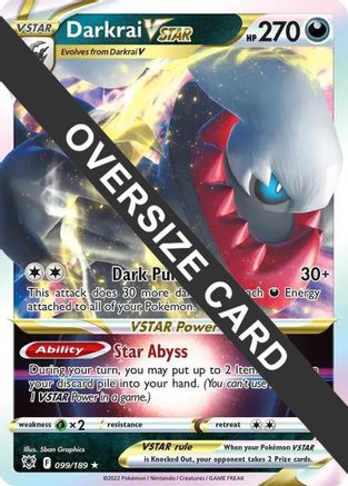 Darkrai VSTAR (099/189) (Jumbo Card) [Sword & Shield: Astral Radiance]