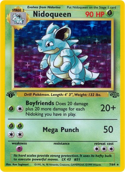 Nidoqueen (7) - (07/64) - Jungle - (Holo Rare)
