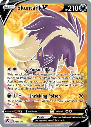 Skuntank V (180/195) [Sword & Shield: Silver Tempest]