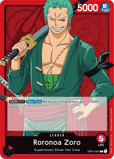 Roronoa Zoro - (OP01-001) - Romance Dawn - (Leader)