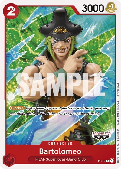 Bartolomeo (One Piece Film Red) - (P-018) - One Piece Promotion Cards - (Promo)