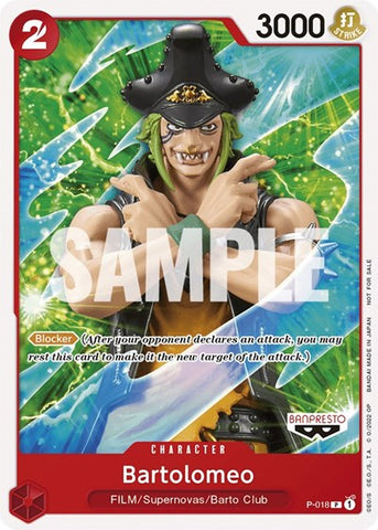 Bartolomeo (One Piece Film Red) - (P-018) - One Piece Promotion Cards - (Promo)