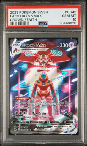 PSA 10 - Crown Zenith - Deoxys Vmax #GG45