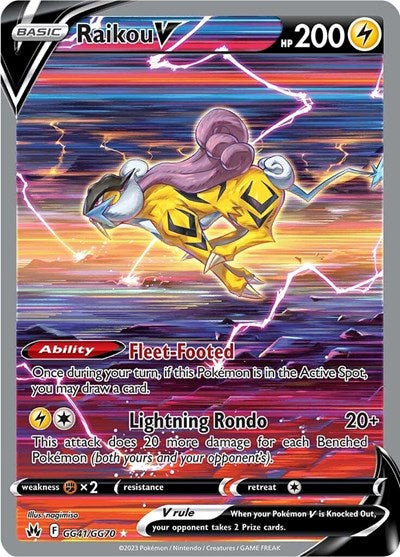 Raikou V - (GG41/GG70) - SWSH: Crown Zenith: Galarian Gallery - (Ultra Rare)