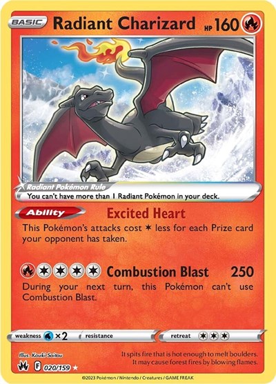 Radiant Charizard - (020/159) - SWSH: Crown Zenith - (Radiant Rare)