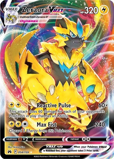Zeraora VMAX - (054/159) - SWSH: Crown Zenith - (Ultra Rare)