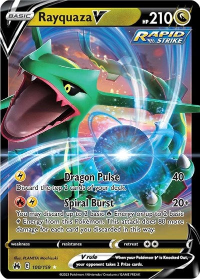 Rayquaza V - (100/159) - SWSH: Crown Zenith - (Ultra Rare)