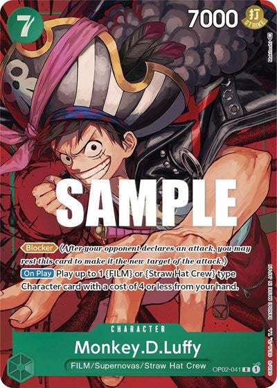 Monkey.D.Luffy - (OP02-041) - Paramount War - (Rare)