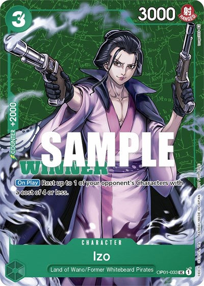 Izo (Tournament Pack Vol. 2) - (OP01-033) - One Piece Promotion Cards - (Promo)