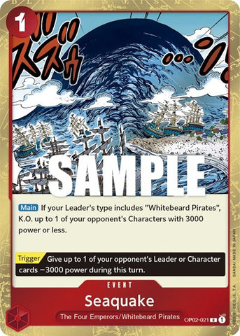 Seaquake - (OP02-021) - Paramount War - (Rare)