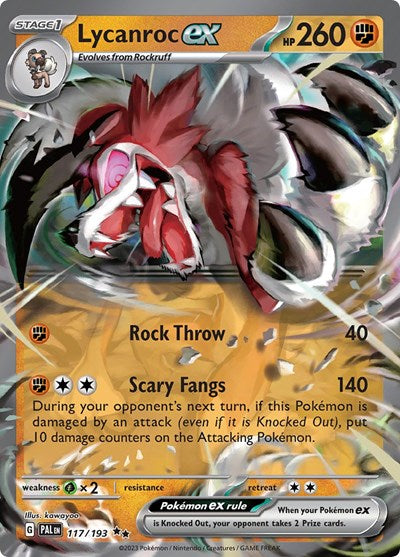 Lycanroc ex - (117/193) - SV02: Paldea Evolved - (Double Rare)