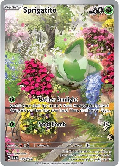 Sprigatito - (196/193) - SV02: Paldea Evolved - (Illustration Rare)